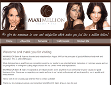 Tablet Screenshot of maximillionsalon.com